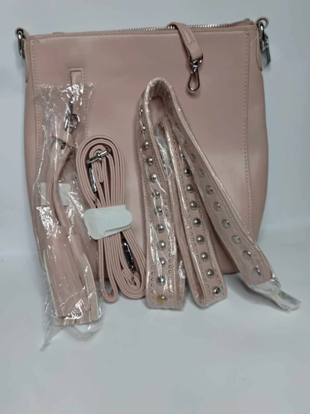 Light pink Crossbody Bag Reshapedoaklane NEW - Picture 1 of 7